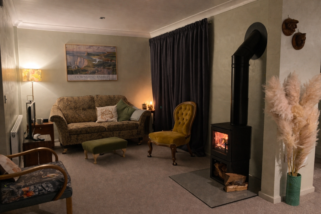 Completed open-plan living transformation following structural redesign